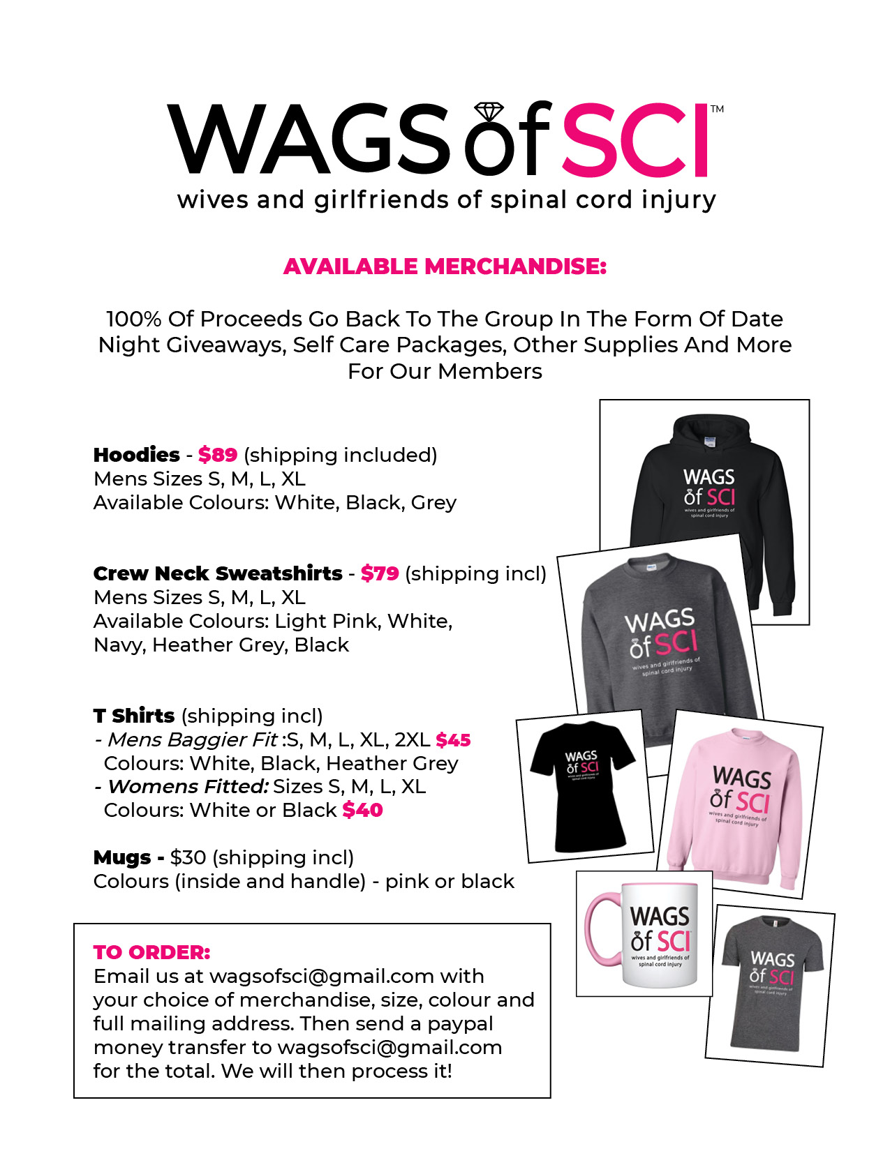 WAGS of SCI Current Merchandise